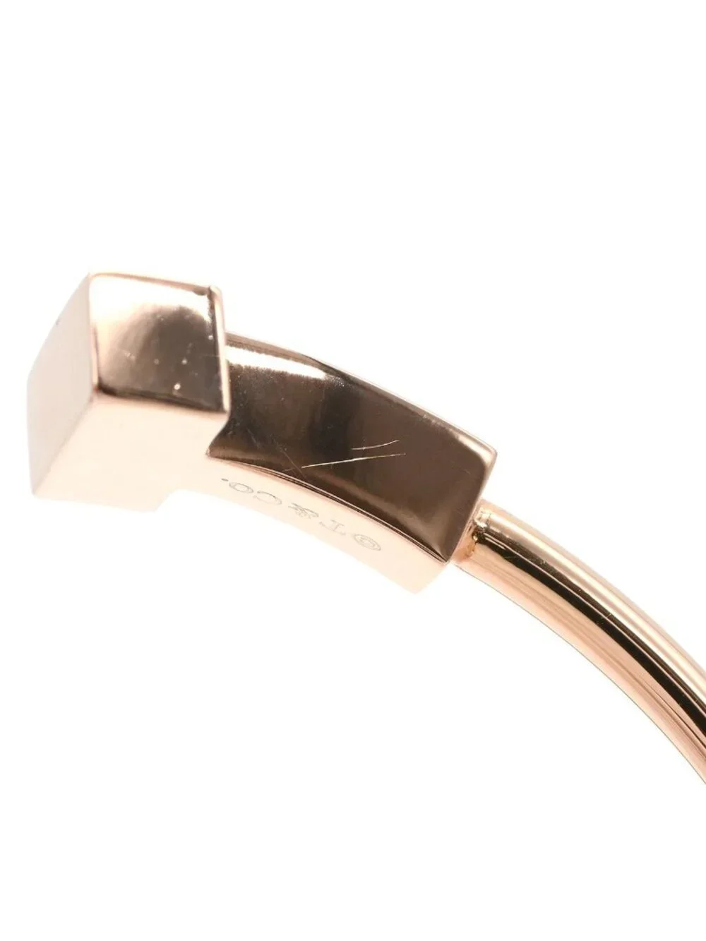 Tiffany & Co Bracelet T Wire Wide Black Rose Gold PG T& 18k Bangle Large